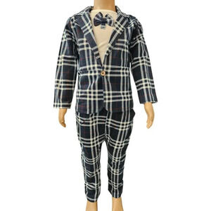 2T Boys Blue 3piece Suit Set. Long Sleeve Undershirt, Sport Jacket, Pant